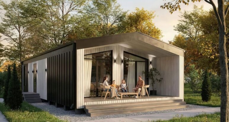 Modulhaus 98 m² — Visualisierung