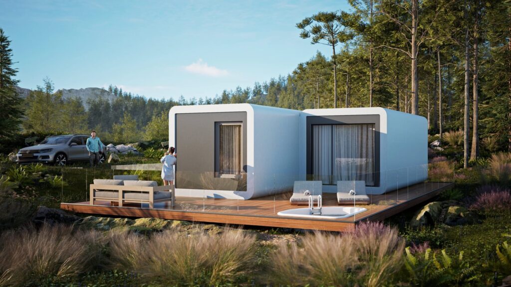 Modul Alpha 50 — modulares Smart-Haus, Visualisierung